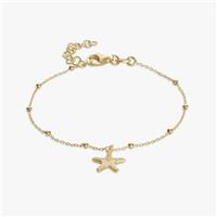 Revere 9ct Gold Plated Silver Starfish Charm Bracelet