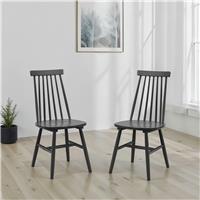 Julian Bowen Alassio Pair of Dining Chairs - Black
