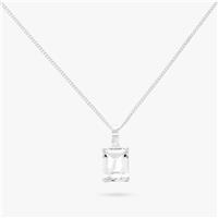 Revere Sterling Silver Two Cubic Zirconia Pendant Necklace