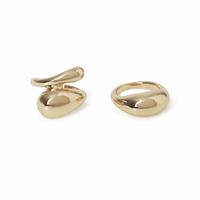 Freedom 2 Pack Gold Tone Smooth Rings - Small