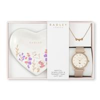 Radley Porcini Leather Strap Watch, Bracelet and Tray Set