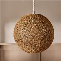 Argos Home Natural Hemp Ball Easy Fit Lampshade - 24.5cm