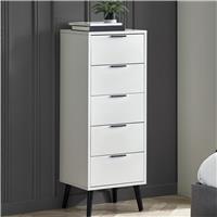 Julian Bowen Alba 5 Drawer Chest - Light Grey