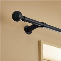 Argos Home Extendable Metal Room Darkening Black Curtain Pole - 110 - 300cm