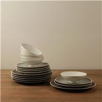 Masterchef 12 Piece Porcelain Dinner Set - Dark Grey