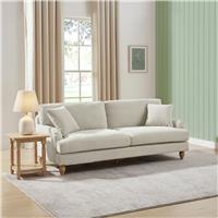 Argos Home Cynthia Fabric 3 Seater Sofa - Natural