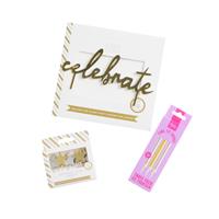 Mad Party Metallic Cake Topper Kit