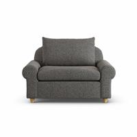 Habitat Whitby Fabric Cuddle Chair - Charcoal - Ash Leg
