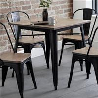 Julian Bowen Grafton 4 Seater Square Dining Table - Mocha