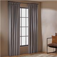Habitat With Linen Blackout Pencil Pleat Curtain - Dove Grey - 168x137cm