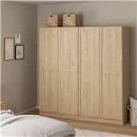 Furniture To Go Brande 4 Doors Wardrobe - Natural