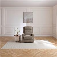 Kyoto Betsy Fabric Manual Recliner Chair - Fawn