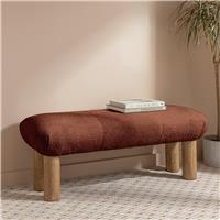 Habitat May Fabric Bench - Rust