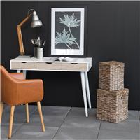 Furniture To Go Neptun 3 Drawer Office Desk - White & Oak