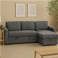 Aspire Nexis Right Hand Chaise Storage Sofa Bed - Charcoal