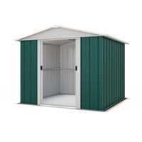 Yardmaster Metal Green Apex Garden Shed - 8x9ft