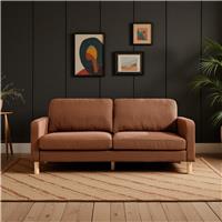 Argos Home Luna Fabric 3 Seater Sofa - Rust