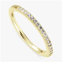 Revere Gold Plated Sterling Silver Band Ring - Medium