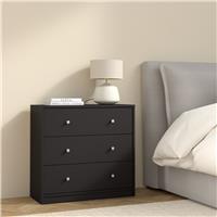 Furniture To Go May 3 Drawers Chest - Black