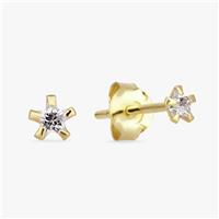 Revere 9ct Gold Plated Silver Dainty Star Stud Earrings