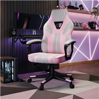 X Rocker Tempest Office Gaming Chair - Pink And Grey