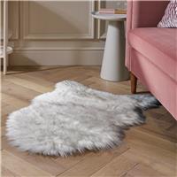 Argos Home Faux Single Sheepskin Natural Rug - 60x90cm