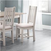 Julian Bowen Richmond Pair of Fabric Dining Chairs - Light Grey