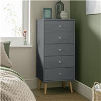 Habitat Otto 5 Drawer Tallboy - Black