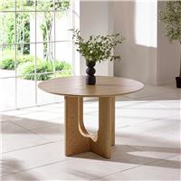 Julian Bowen Cellini 4 Seater Round Dining Table - Oak Effect
