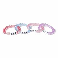 Flitzy BFF Pastel Bead Stretch Bracelet Set - Pack of 4