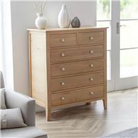 Julian Bowen Cotswold 6 Drawer Chest - Light Oak