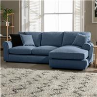Argos Home Lisbon Fabric Right Hand Corner Chaise Sofa - Blue
