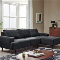 Habitat Julien Fabric Right Hand Corner Chaise Sofa - Charcoal