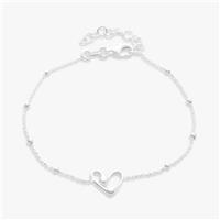 Revere Sterling Silver Organic Shaped Heart Bracelet