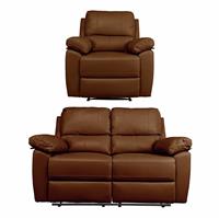 Argos Home Toby Chair & 2 Seater Recliner Sofa - Tan