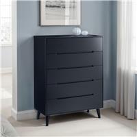 Julian Bowen Alicia 5 Drawer Chest - Anthracite