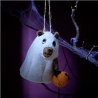 Argos Home Bear As A Ghost Felt Ornament