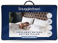 Snuggledown Retreat Indulgent Sateen Cotton Pillows - 4 Pack