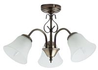 Argos Home Elisa 3 Light Glass Ceiling Light - Antique Brass