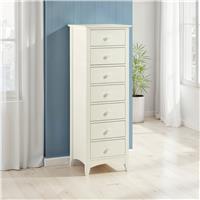 Julian Bowen Cameo 7 Drawer Chest - Off White