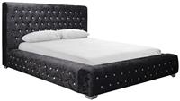 Birlea Grande Kingsize Velvet Bed Frame - Black