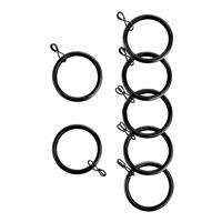 Argos Home 20 Metal Curtain Rings - Matte Black