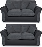 Argos Home Harry Pair of 2 Seater Sofa - Charcoal