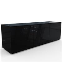 Frank Olsen Intel Smart LED 3 Door Large TV Unit - Black