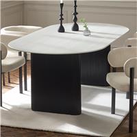 Julian Bowen Bolivia Glass 6 Seater Dining Table - White