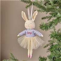 Argos Home Plush Bunny Girl Christmas Hanging Ornament