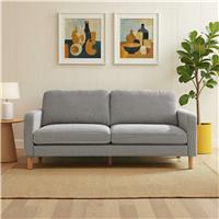 Argos Home Luna Fabric 3 Seater Sofa - Black & White