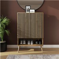 GFW Louvered 2 Door Shoe Storage Cabinet - Natural