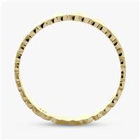 Revere Gold Plated Sterling Silver Heart Band Ring - Large