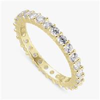 Revere Gold Plated Silver Eternity Band Ring - Large